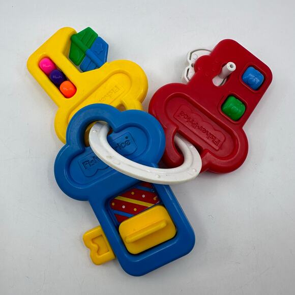 Fisher Price 1994 Baby Activity Keys Ring Fine Motor & Sensory Skills 6 Months+ - Picture 3 of 5